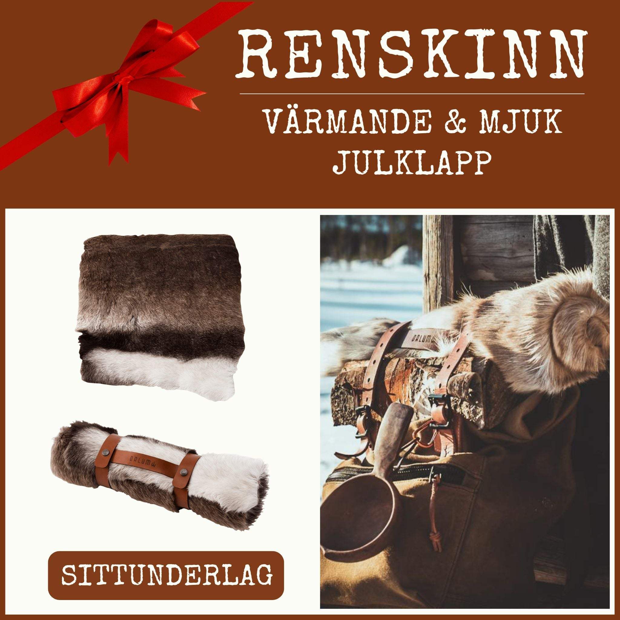 Värmande Renfäll sittunderlag