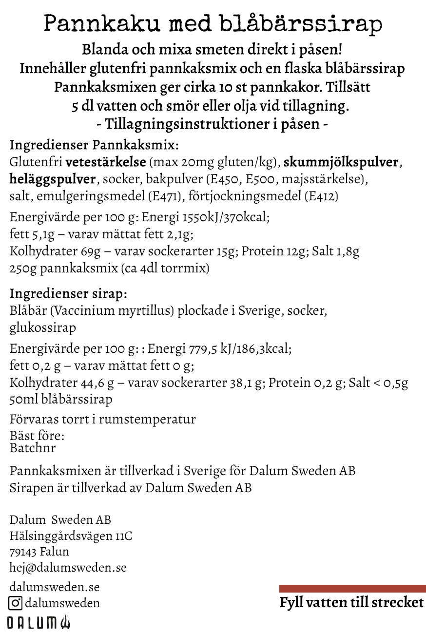 Friluftsmat Pannkaku