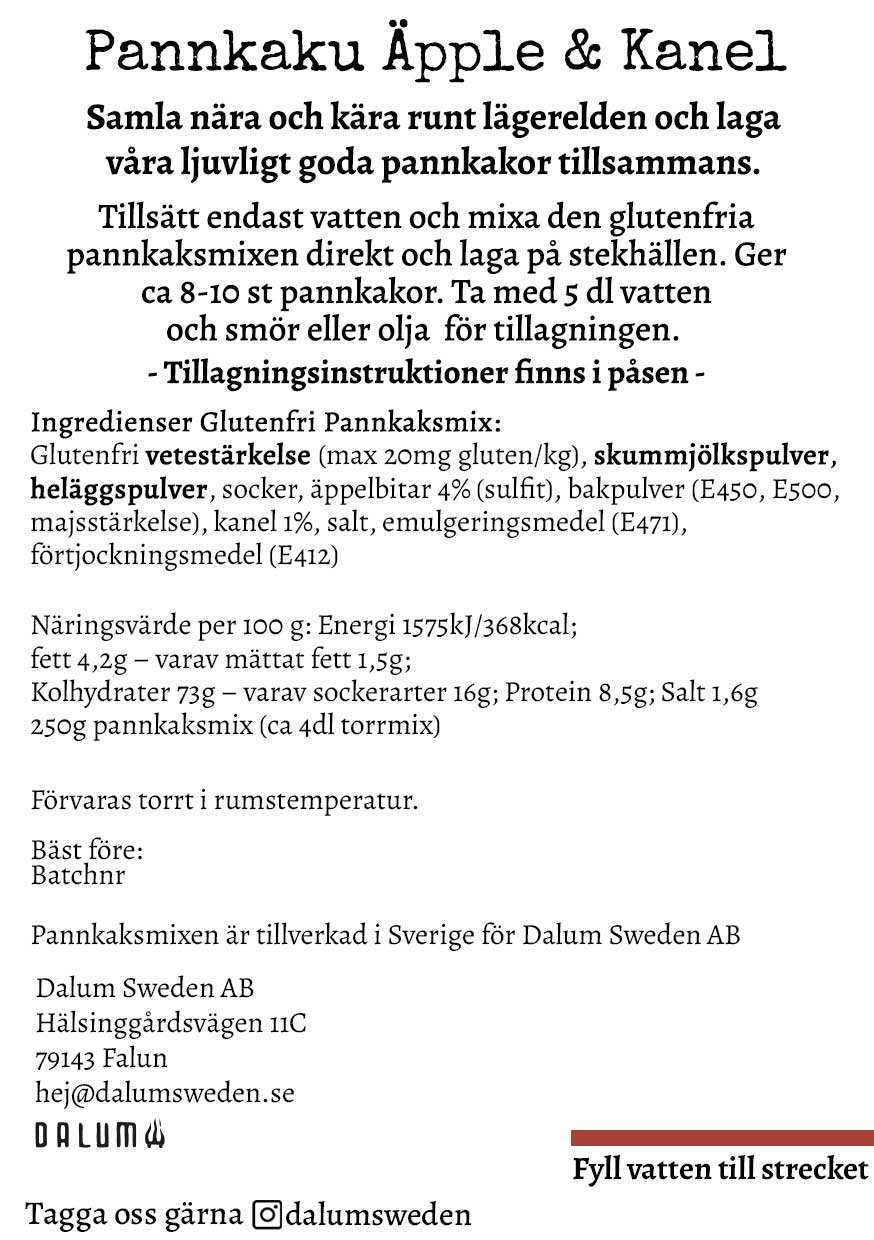 Friluftsmat Pannkaku